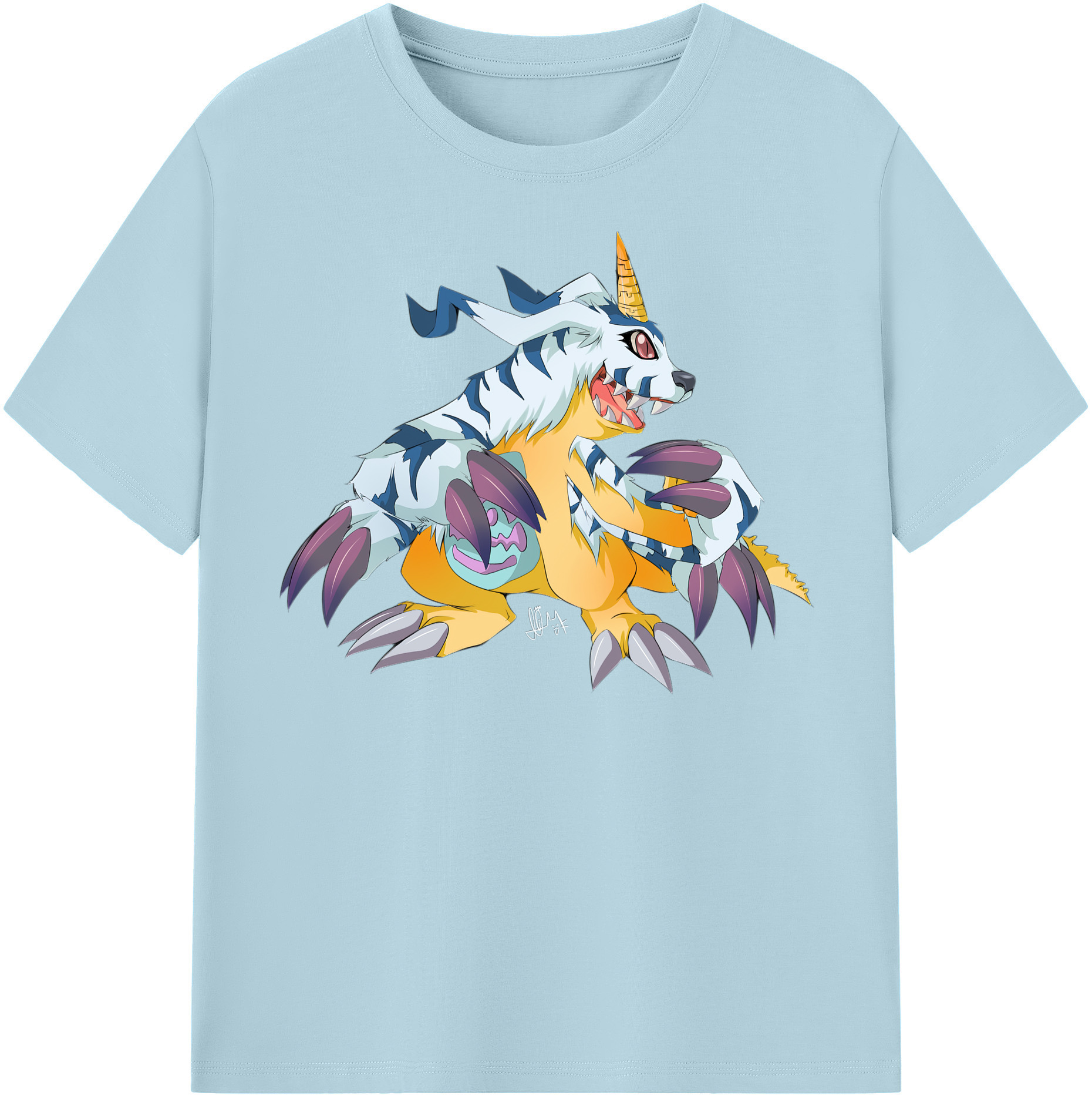 （画像用） Digimon デジタルモンスター/デジモン 綿100％半袖Tシャツ（フロントプリント）